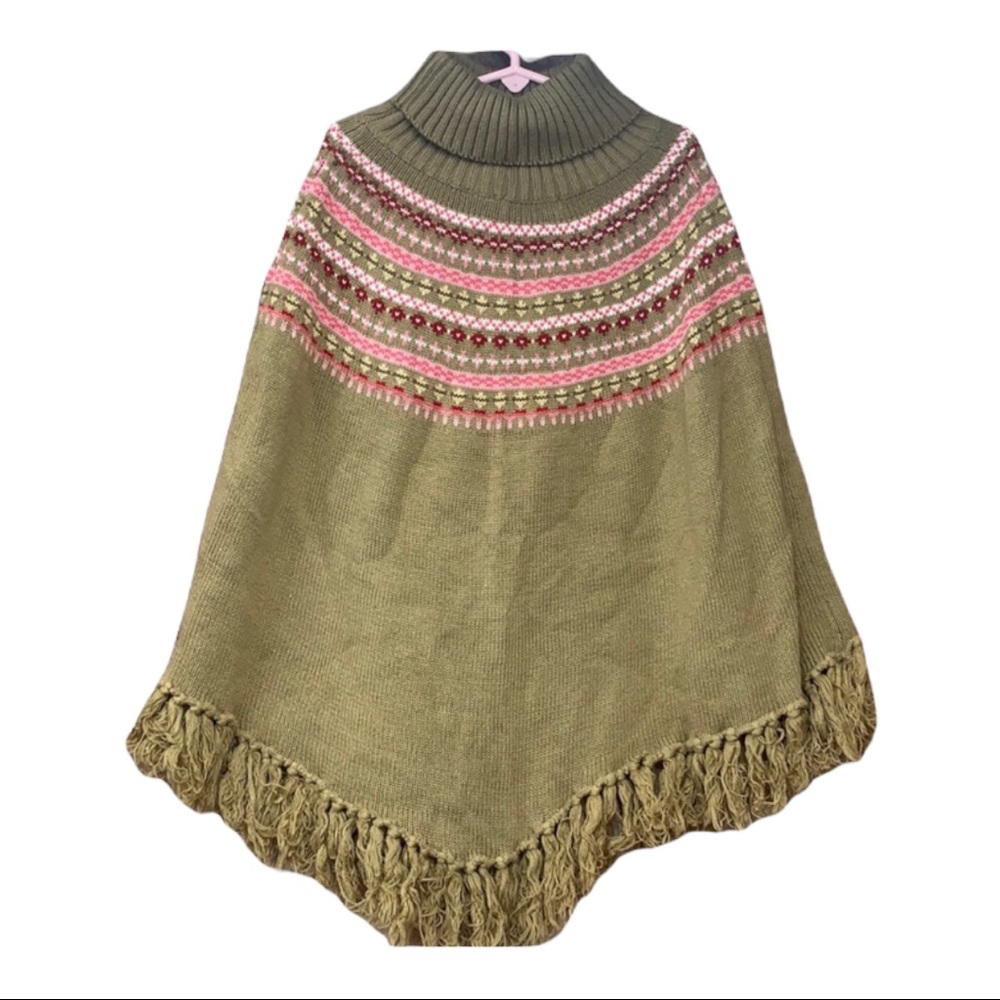 Girls One Size Poncho Sweater Derek Heart ❤️ - Picture 2 of 6